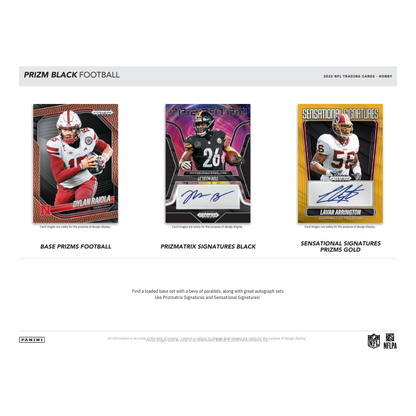 2025 Panini Prizm Black Football Hobby 12 Box Case image 2