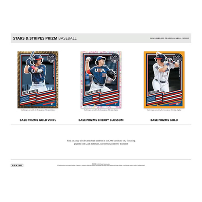 2026 Panini USA Stars &amp; Stripes Prizm Baseball Hobby 12 Box Case image 2